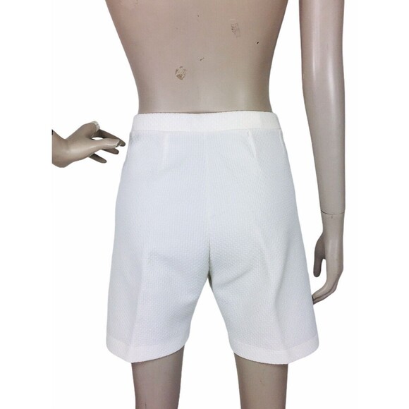 Vintage 70s Linda Mae Waffle Weave High-Waisted Mid-Length Shorts Size Large - Picture 3 of 7